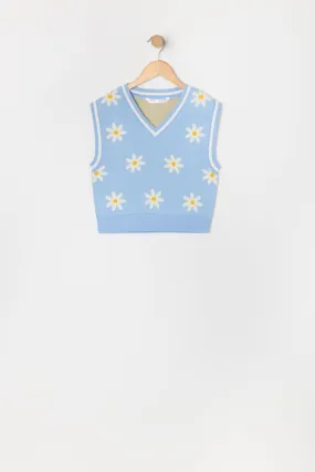 Urban Kids Girls Daisy Knit Vest