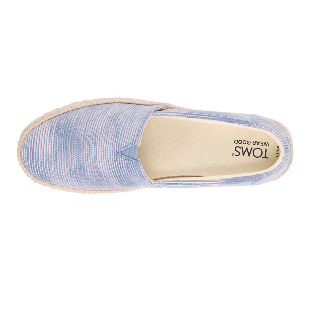 Valencia Denim Plaform Espadrille Flats