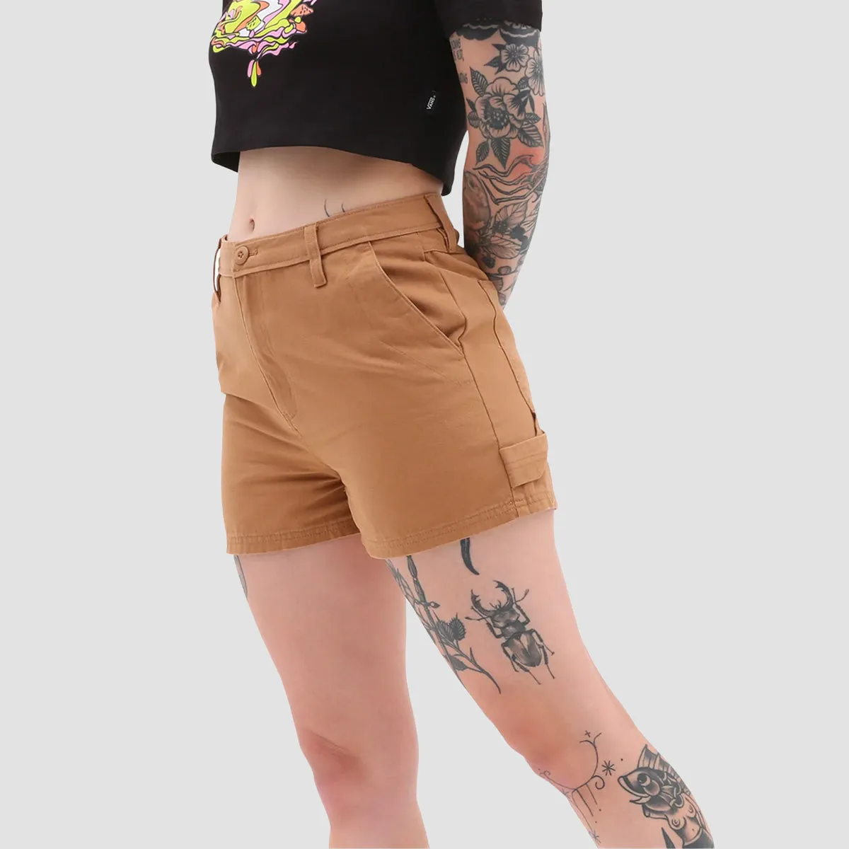 Vans Ground Work Shorts Tobacco Brown - Womens