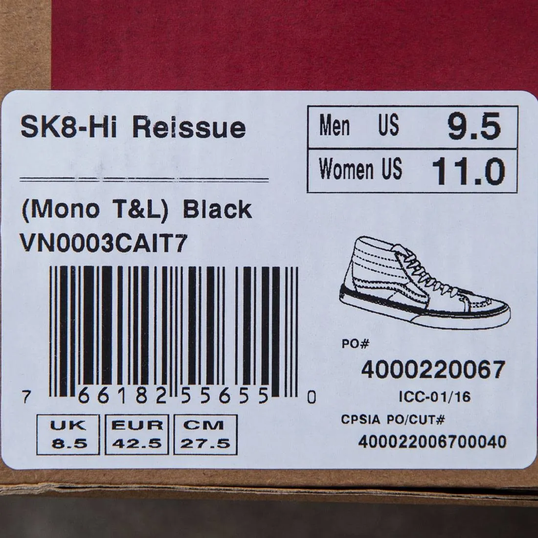 Vans Men SK8-Hi Reissue - Mono (black)