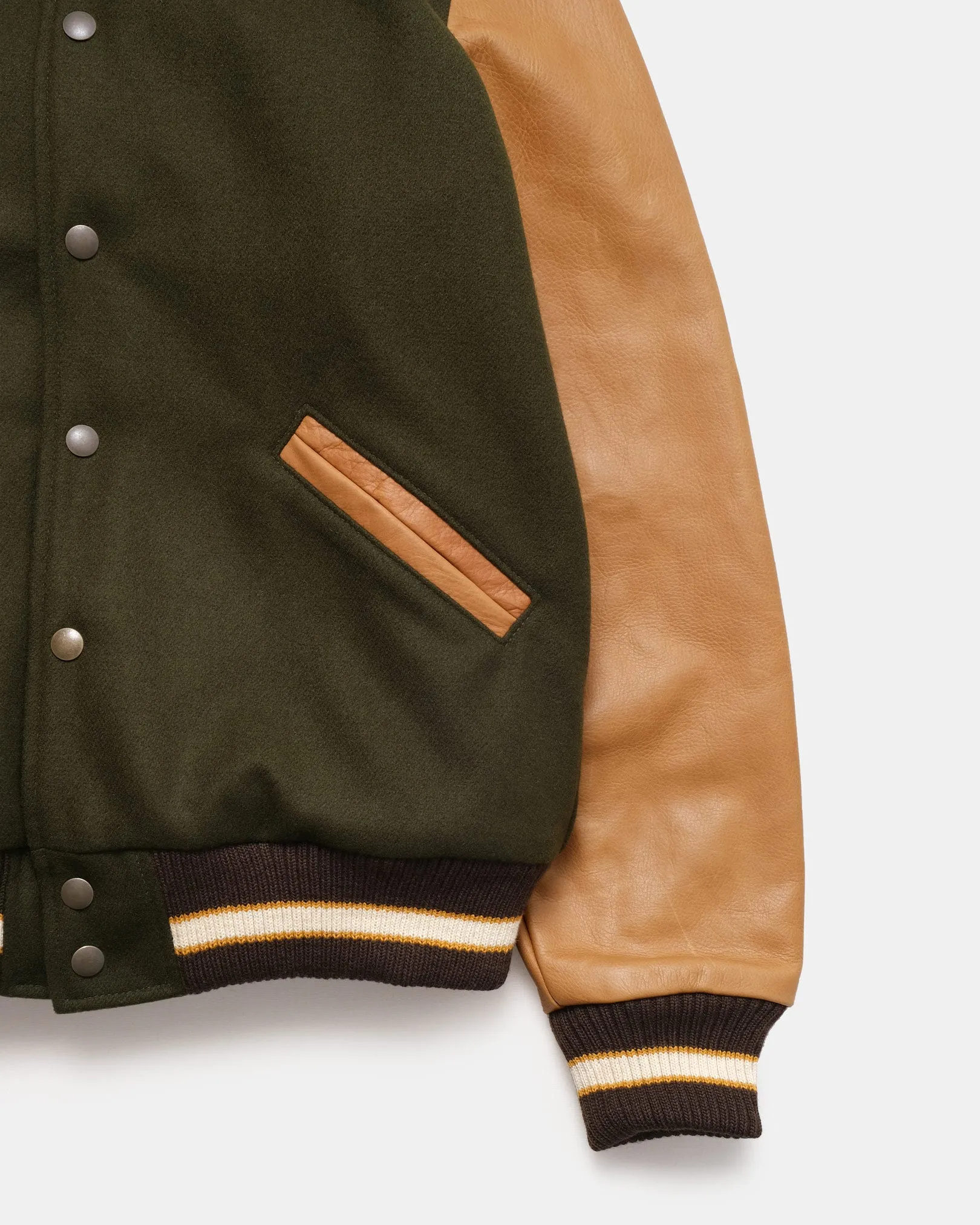 Varsity Jacket - Loden / Rust