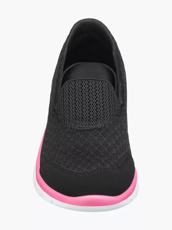 Venice  Ladies Black Lightweight Trainers