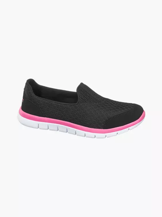 Venice  Ladies Black Lightweight Trainers