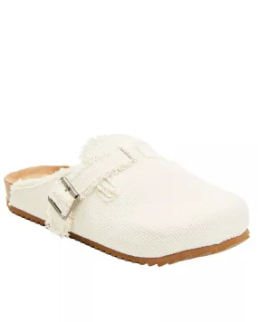 Very G Women's Basket Cream Slip on shoes/mule