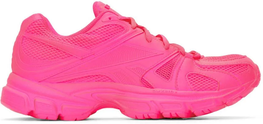 VETEMENTS Pink Reebok Edition Spike Runner 200 Sneakers