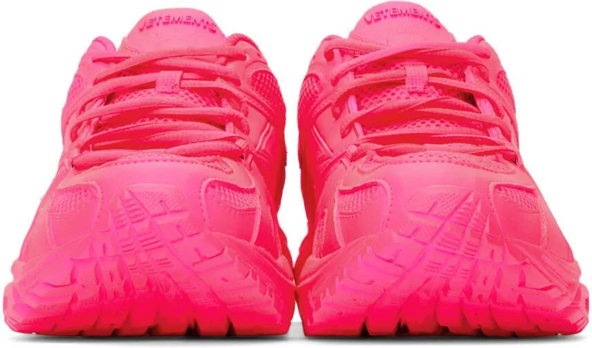 VETEMENTS Pink Reebok Edition Spike Runner 200 Sneakers