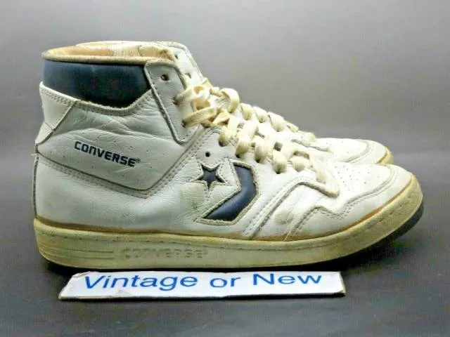 VTG 80's 1984 Converse Startech White Navy Blue Dr.J Bas...