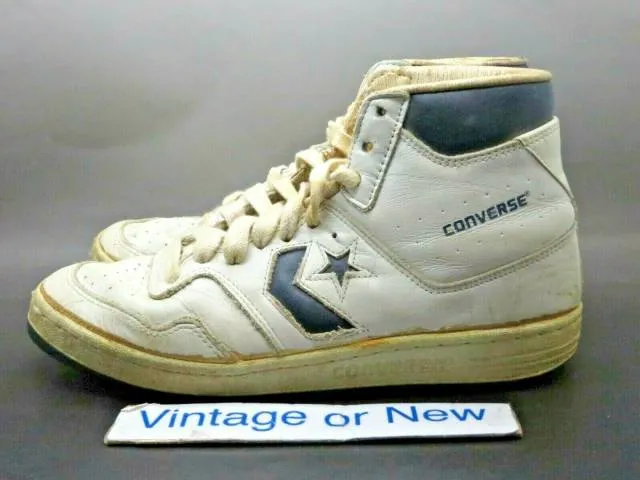 VTG 80's 1984 Converse Startech White Navy Blue Dr.J Bas...