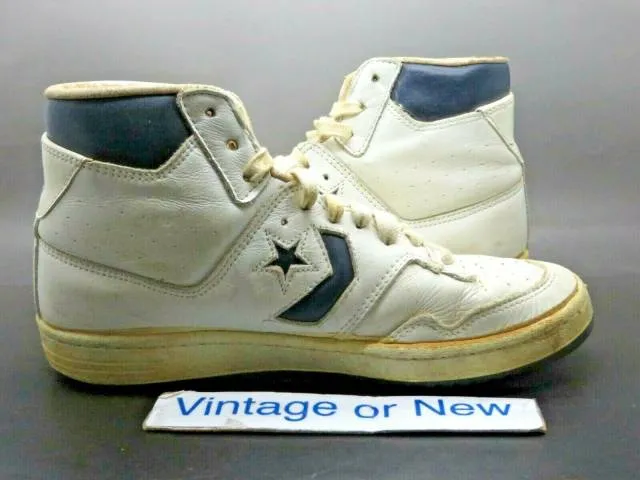 VTG 80's 1984 Converse Startech White Navy Blue Dr.J Bas...