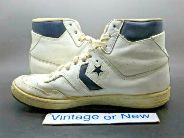 VTG 80's 1984 Converse Startech White Navy Blue Dr.J Bas...