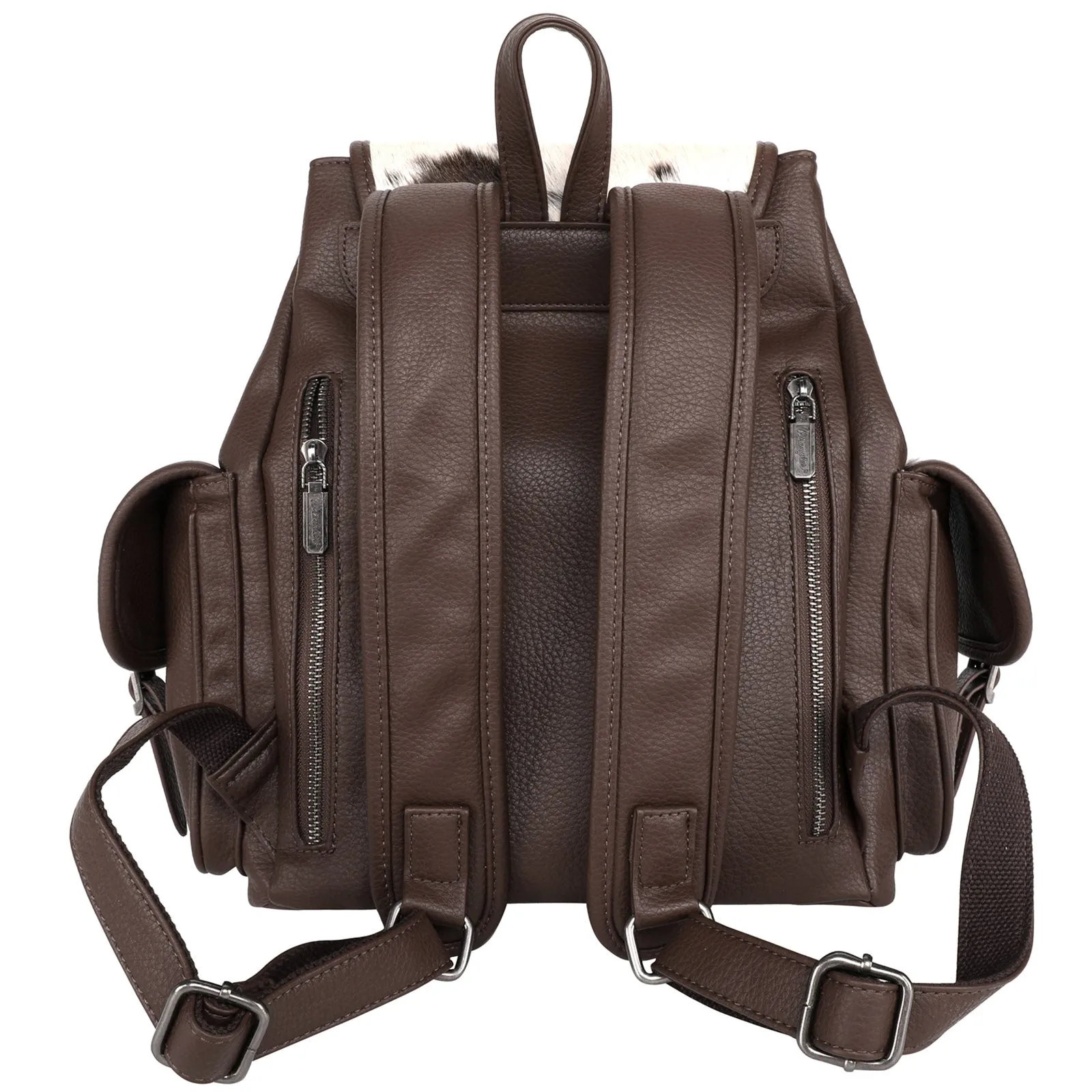 WG12-9110 Wrangler Hair-on Cowhide  Backpack - Coffee