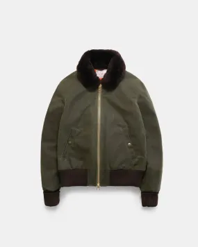 Women's Flyer's Club Jacket - Olive / Brown