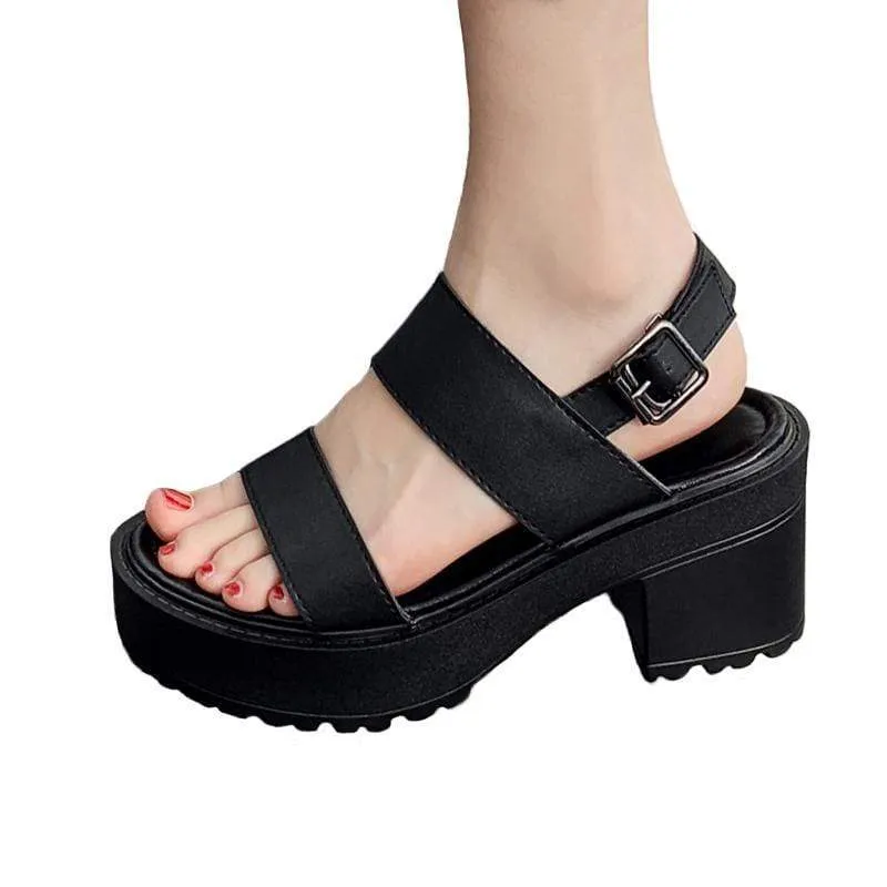 Women's Gothic Punk Open-toe Platform Sandals