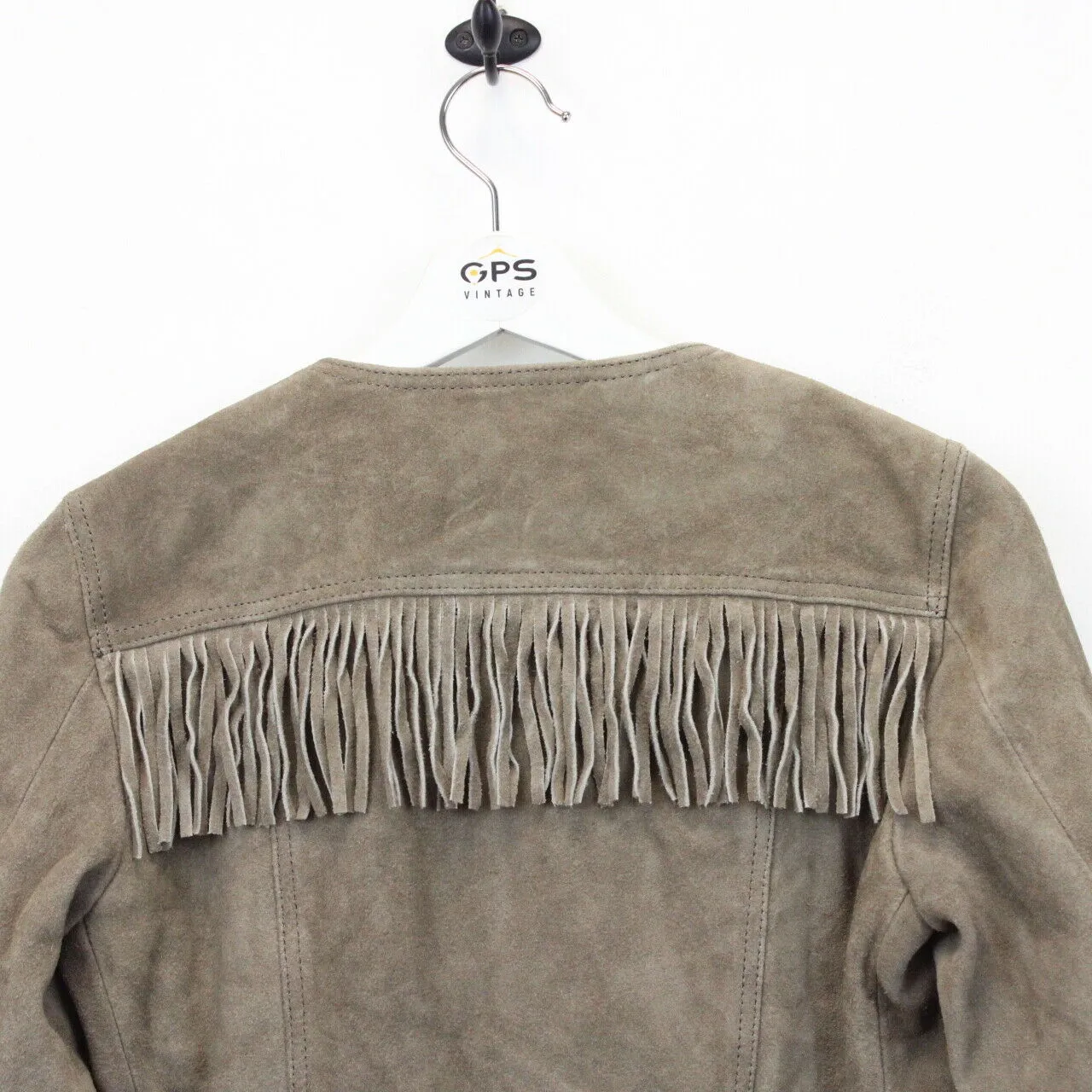 Womens MANGO Suede Jacket Beige | XS