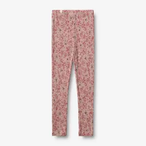 Wool Leggings - cherry flowers