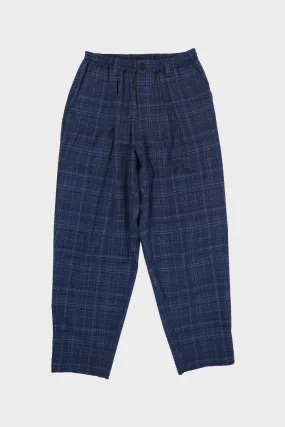 Wool Plain Weave Trousers - Ink