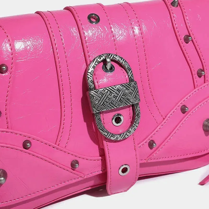 Y2K Candy Belted Baguette Bag