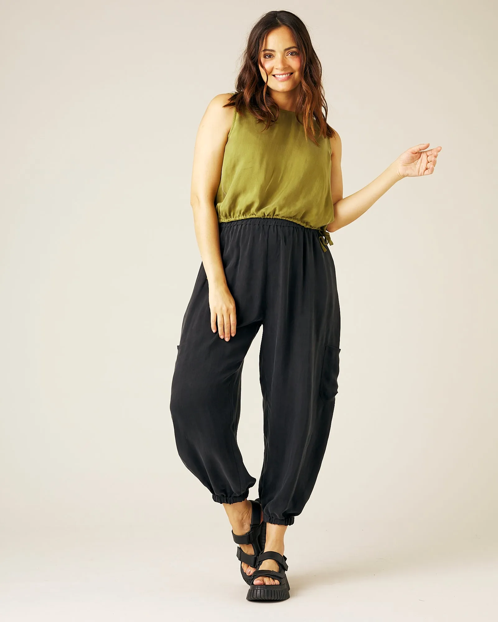 Yoli Cupro Trousers - Black