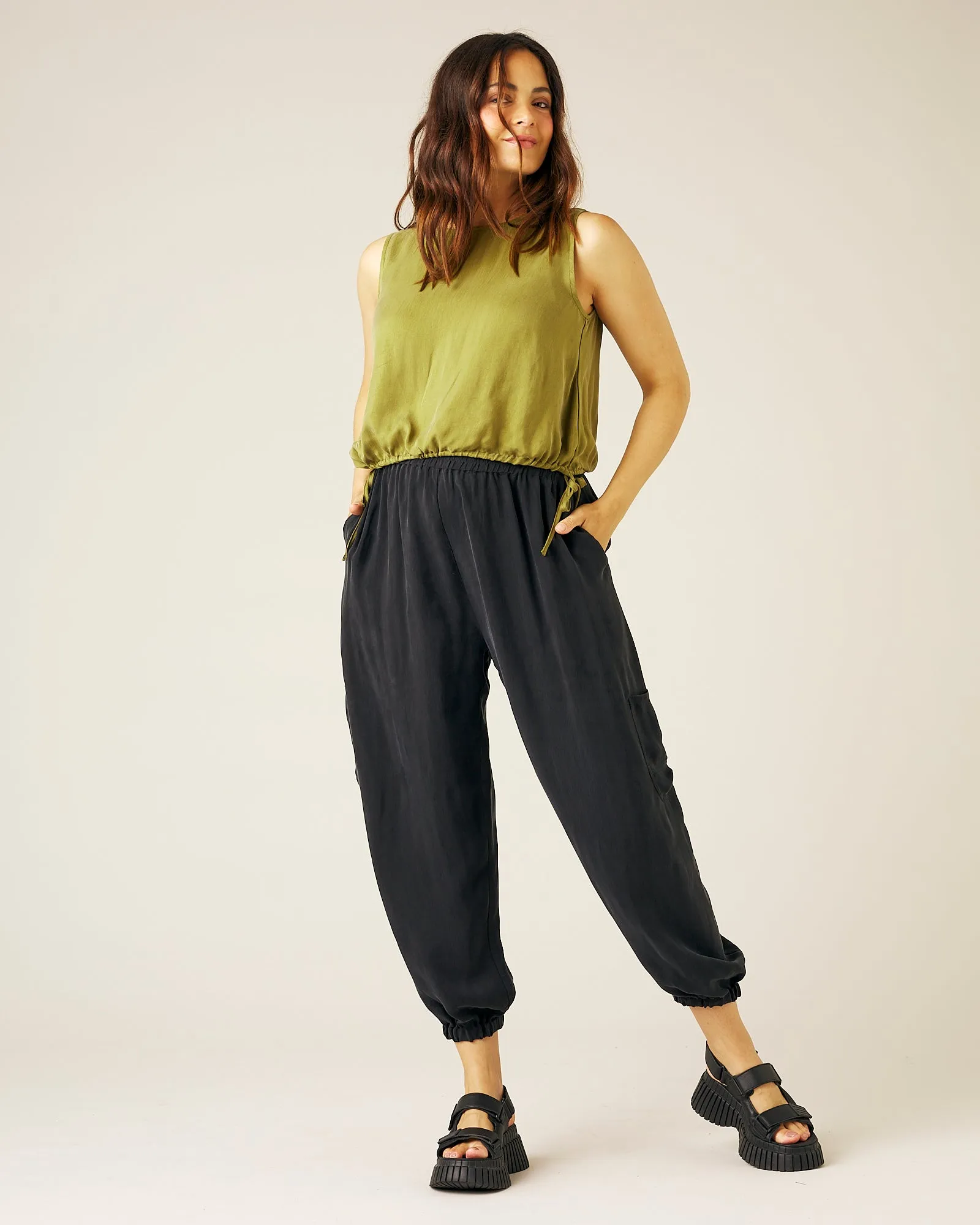 Yoli Cupro Trousers - Black