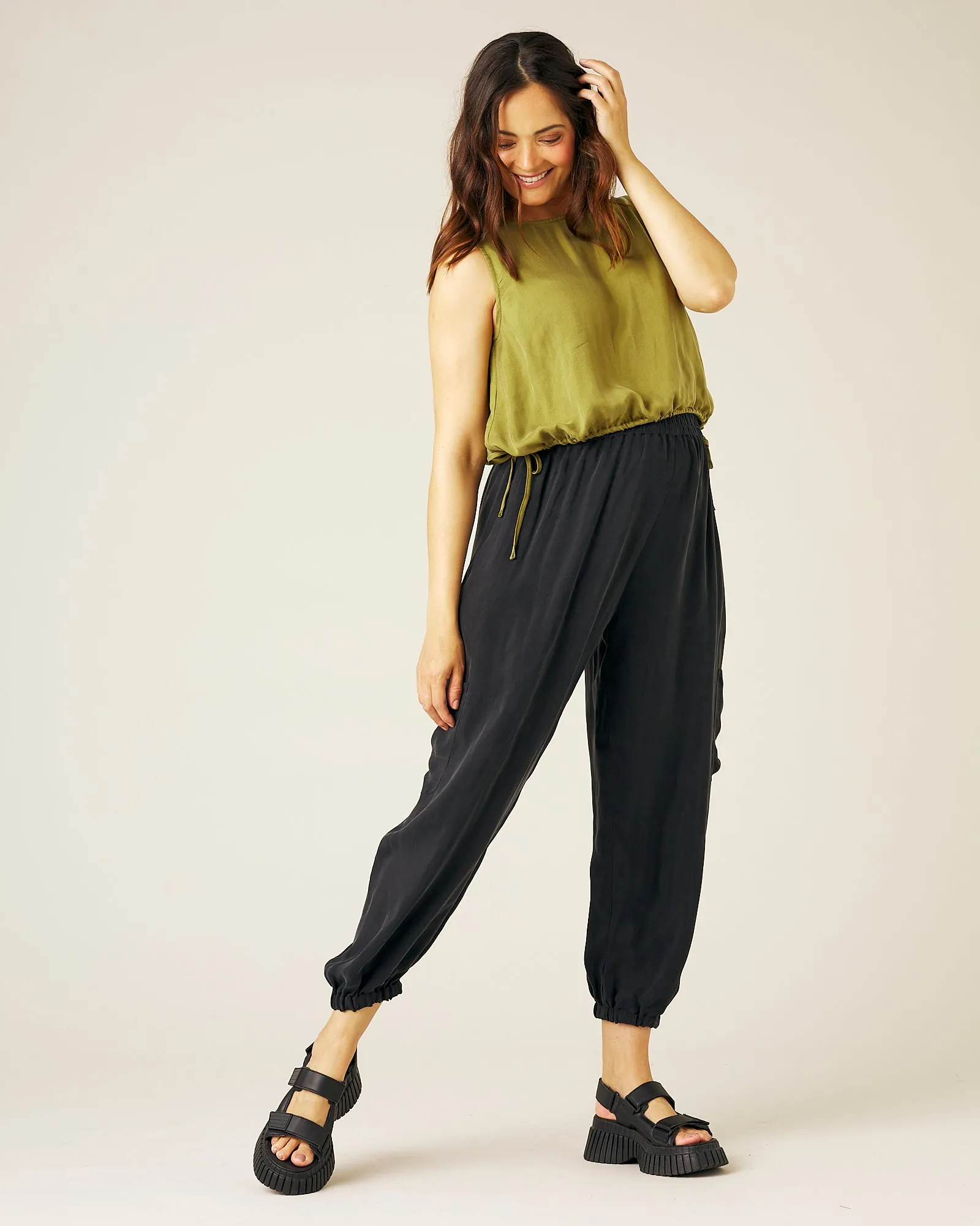 Yoli Cupro Trousers - Black