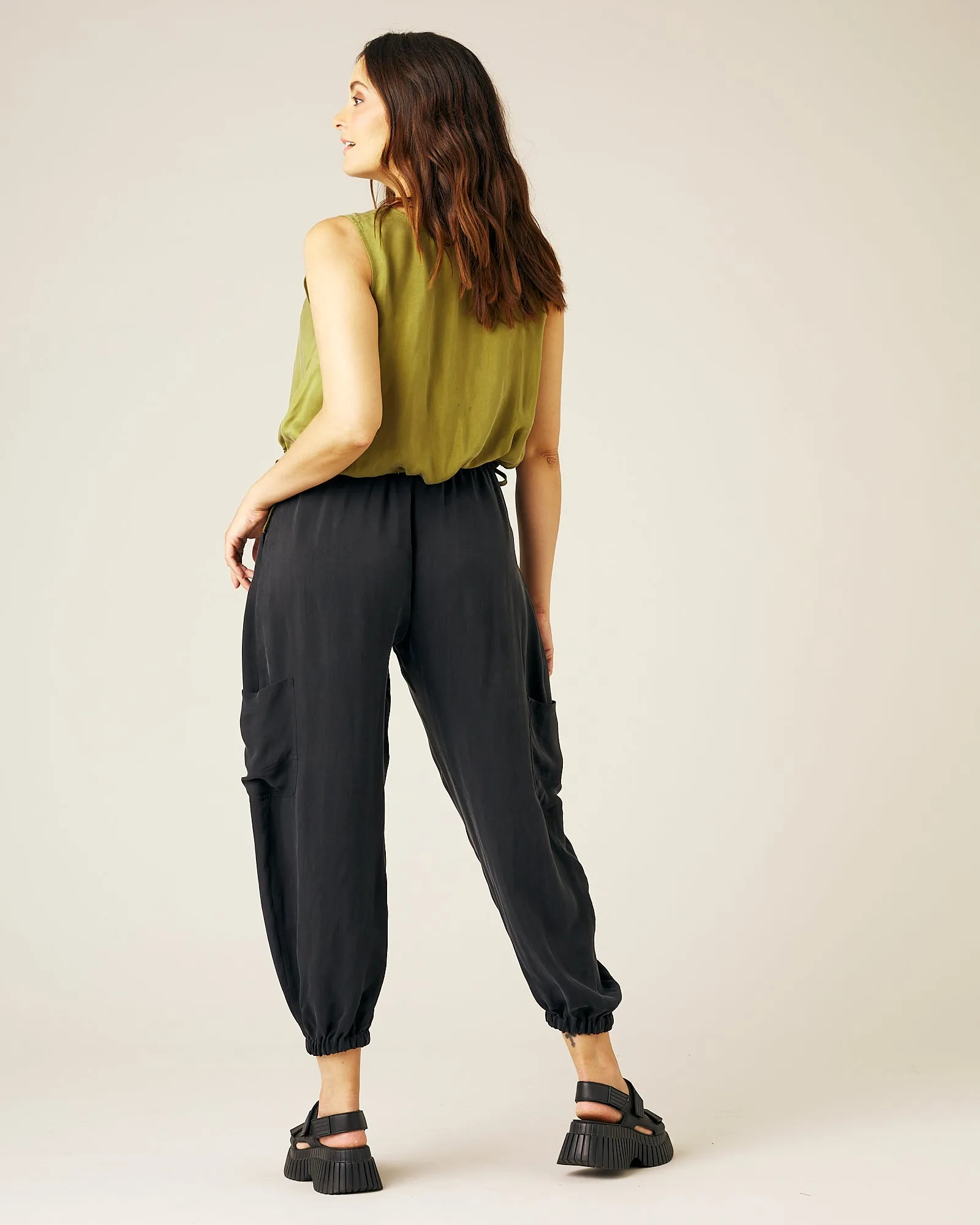 Yoli Cupro Trousers - Black