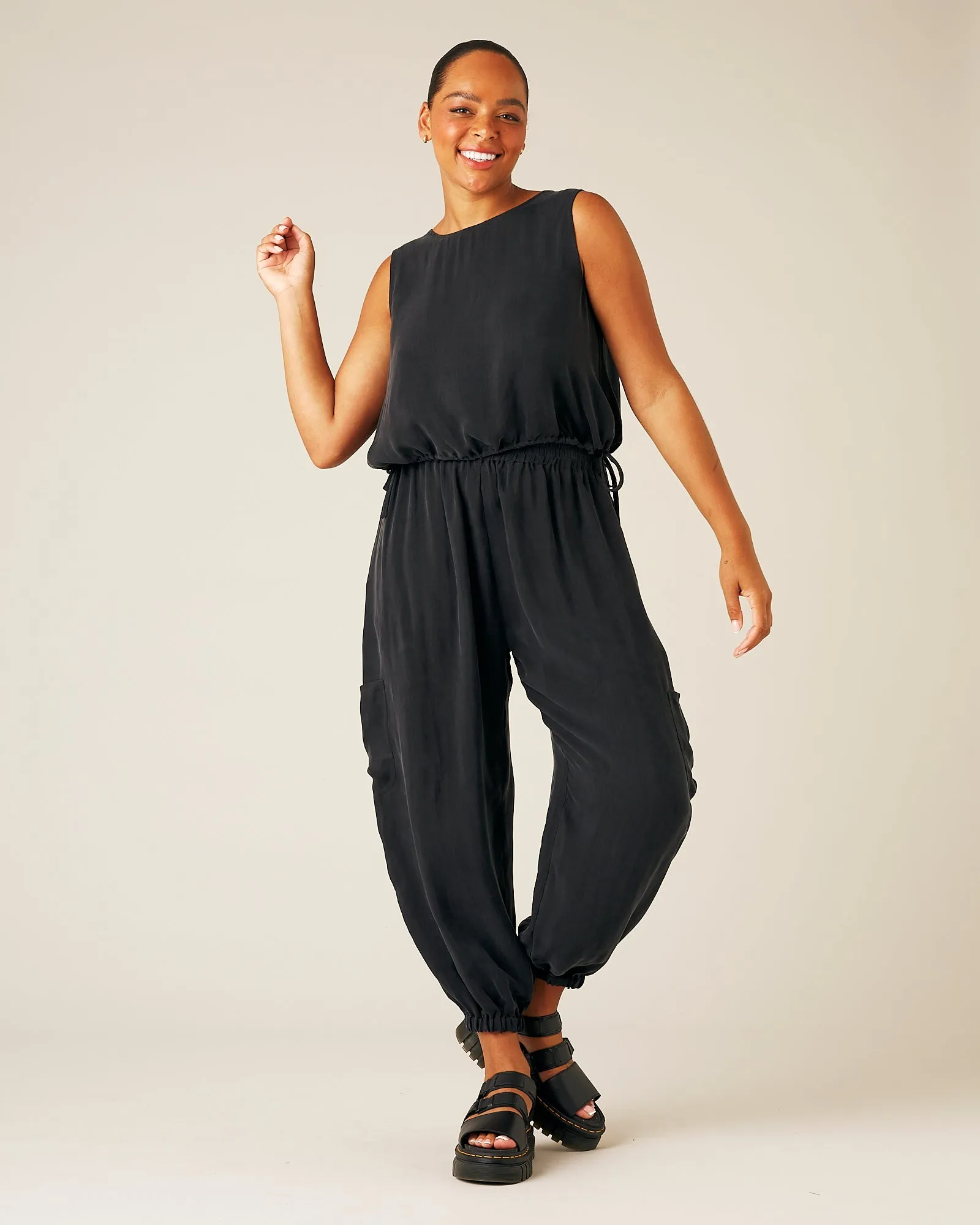 Yoli Cupro Trousers - Black