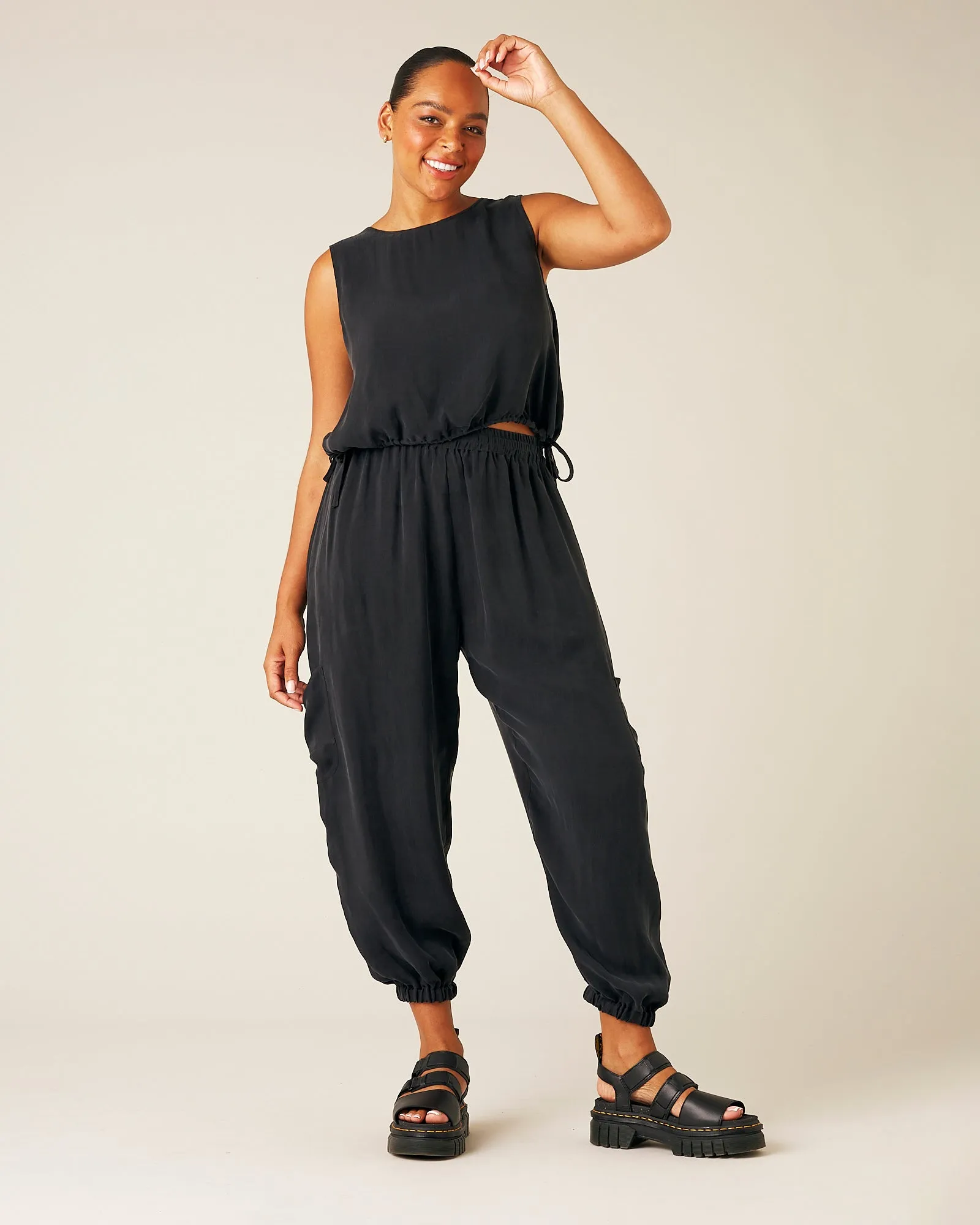 Yoli Cupro Trousers - Black