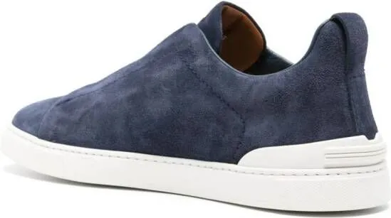 Zegna Triple Stitch suede sneakers Blue